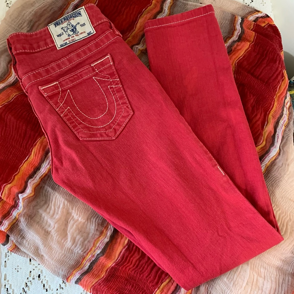 True Religion Low Rise Skinny Stretch Jeans